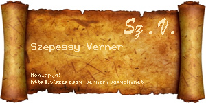 Szepessy Verner névjegykártya